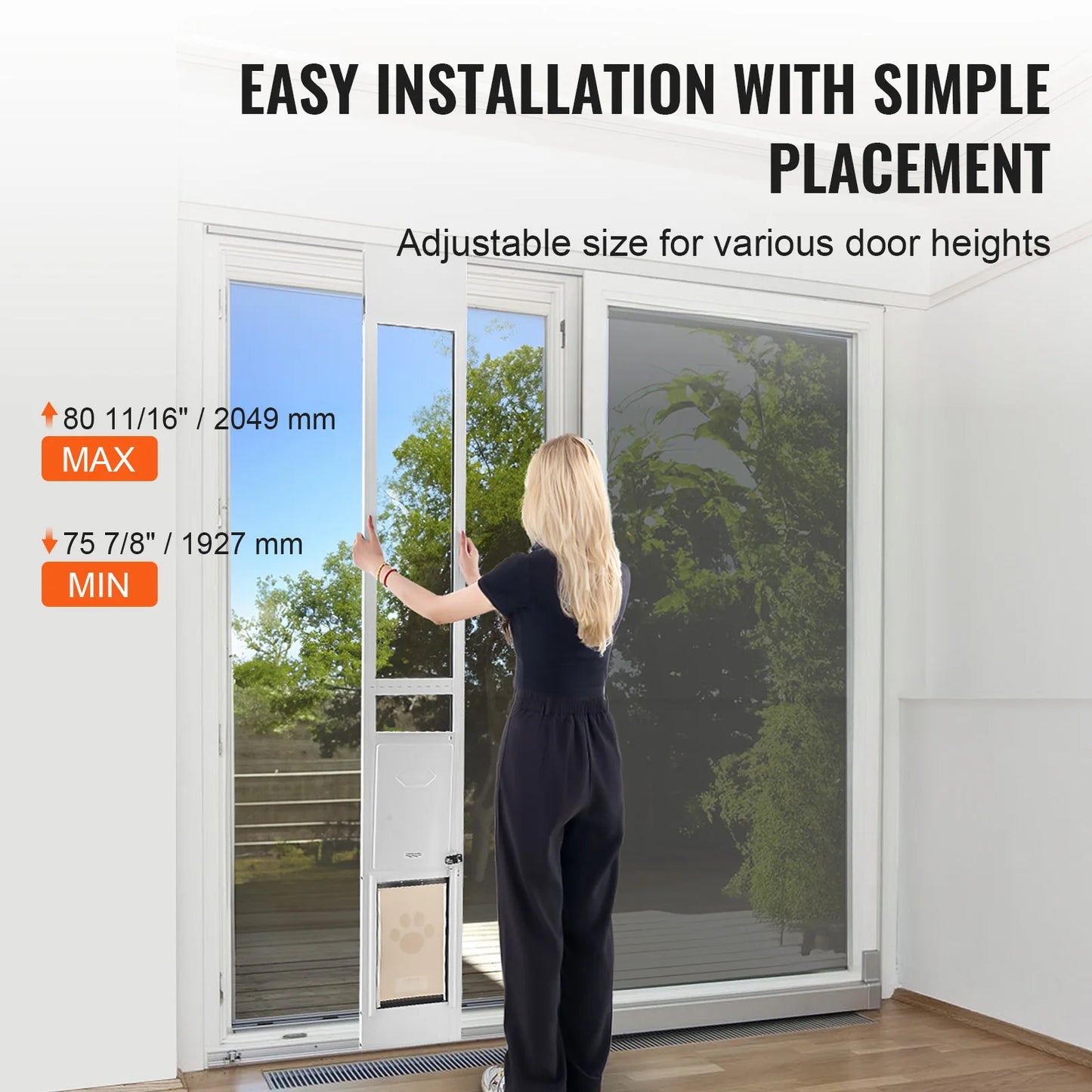 Sliding Glass Door Adjustable Height Doggy Door