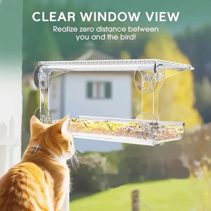 Indestructible Large Window Bird Feeder Super Strong Adhesive Hooks