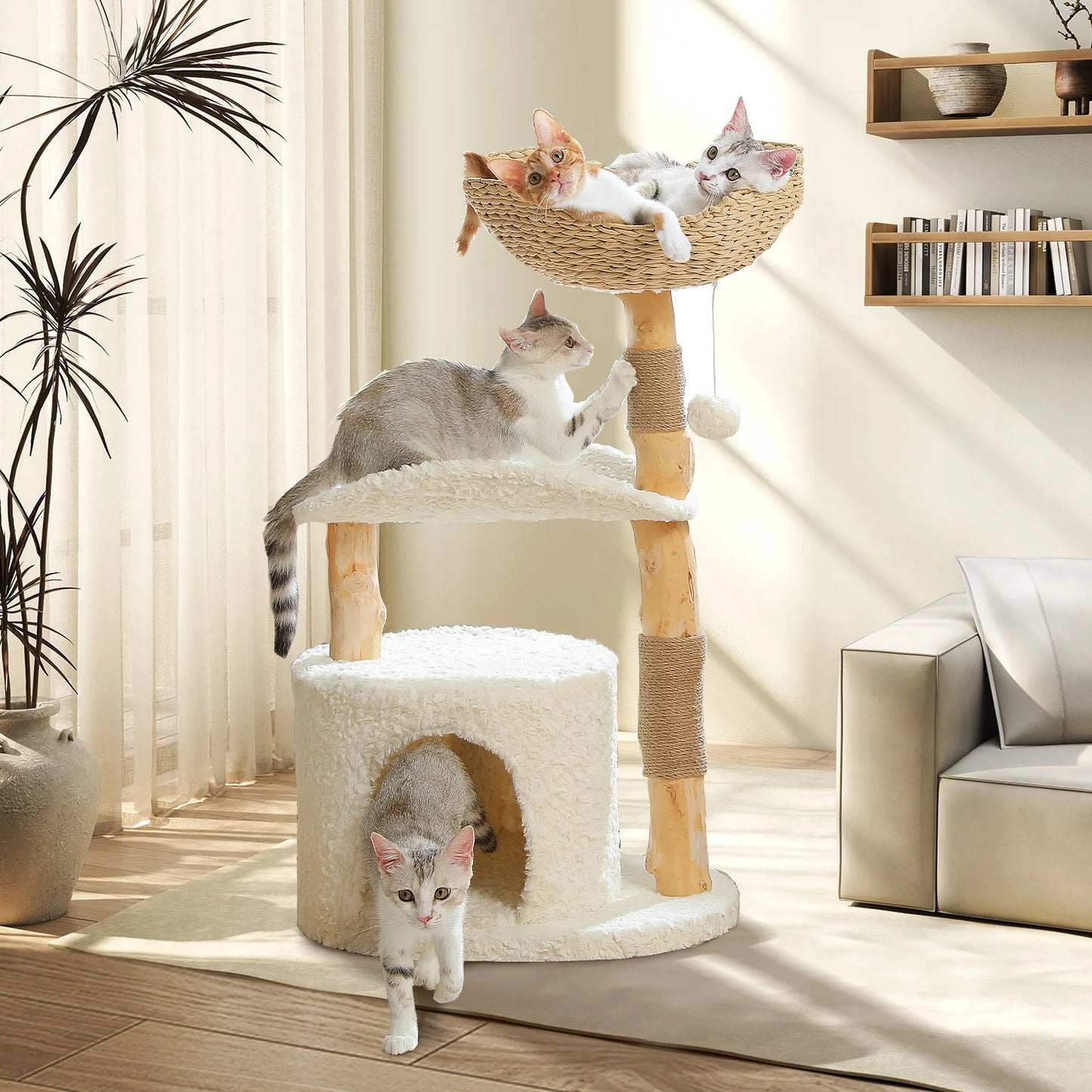 Solid Wood Cat Tree