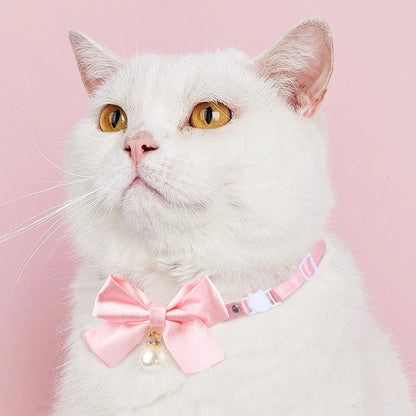 cute satin small pet collar