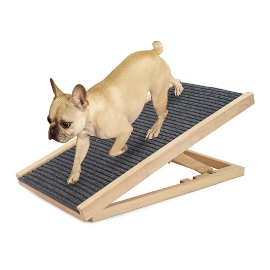 Pet Dog Ramp Ladder Natural Pine
