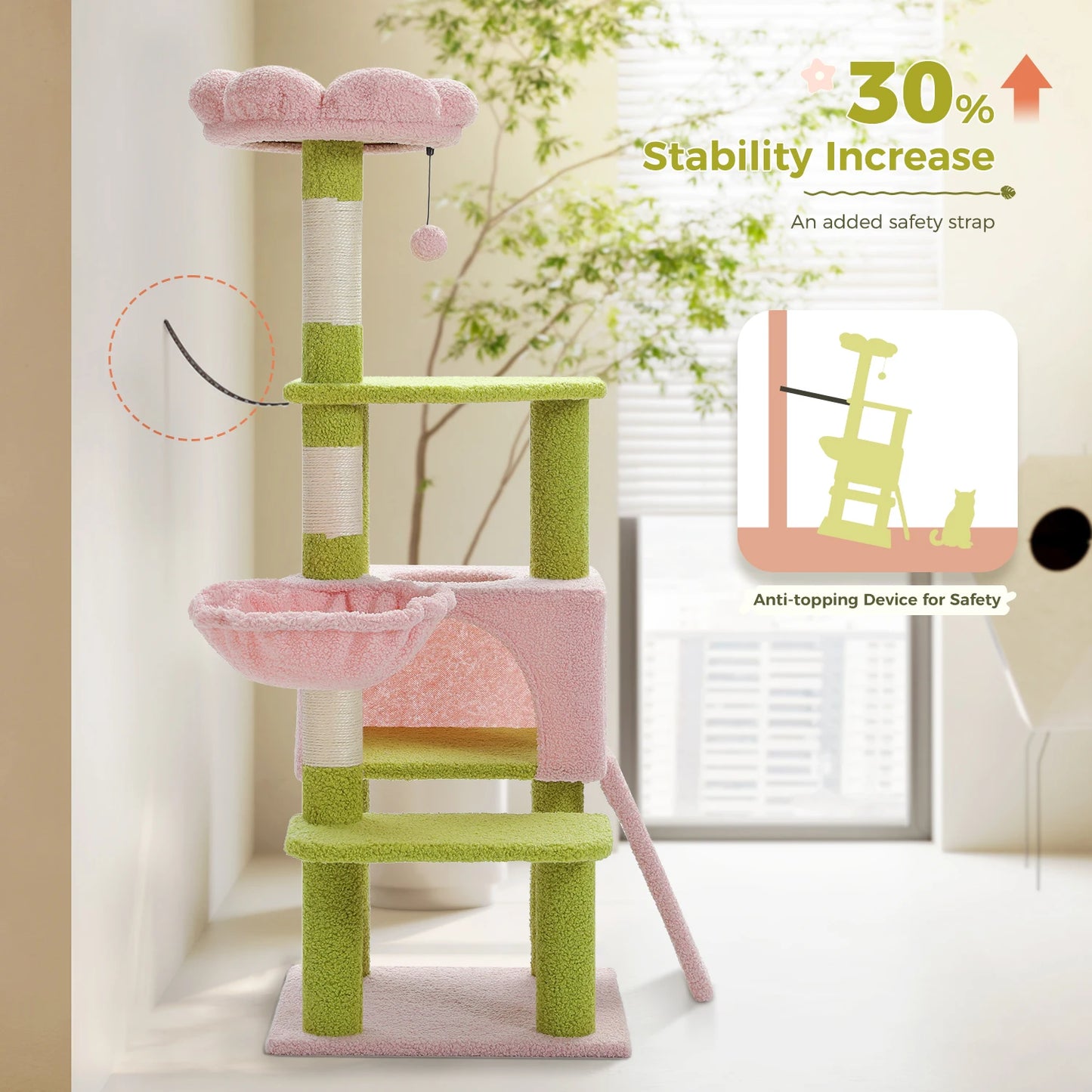 Flower Cat Tree Multi-Level