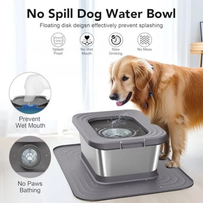 No Spill Anti-Splash Bowls with XXL Silicone Mat,